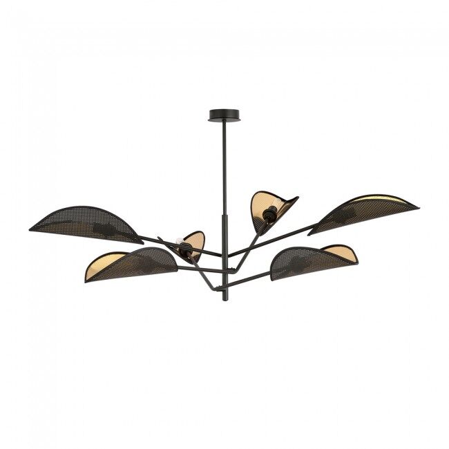 Lámpara de techo cano negro 6 luces marca wonderlamp