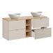 Conjunto de muebles con doble lavabo 3 compartimientos y columna Alba Conjunto de muebles con doble lavabo 3 compartimientos y columna Alba Beige