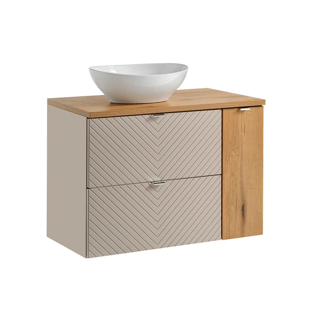 Mueble lavabo individual 2 cajones 1 puerta Manoa
