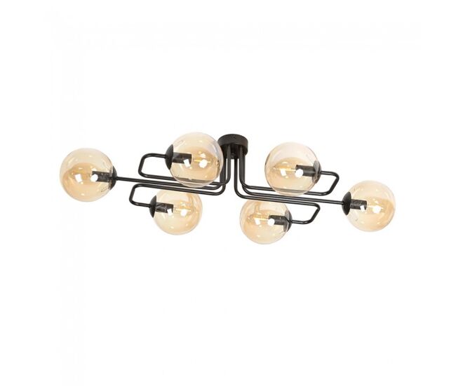 Plafón de techo vesta ámbar 6 luces marca wonderlamp