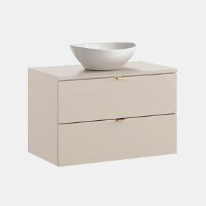 Móvel de lavatório simples Azel Cachemire 80cm