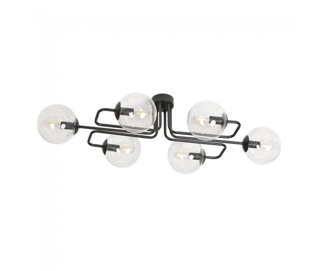 Plafón de techo vesta transparente 6 luces marca wonderlamp
