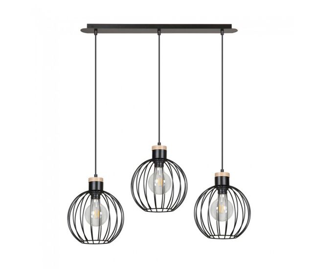 Regleta de techo antilla negro 3 luces marca wonderlamp