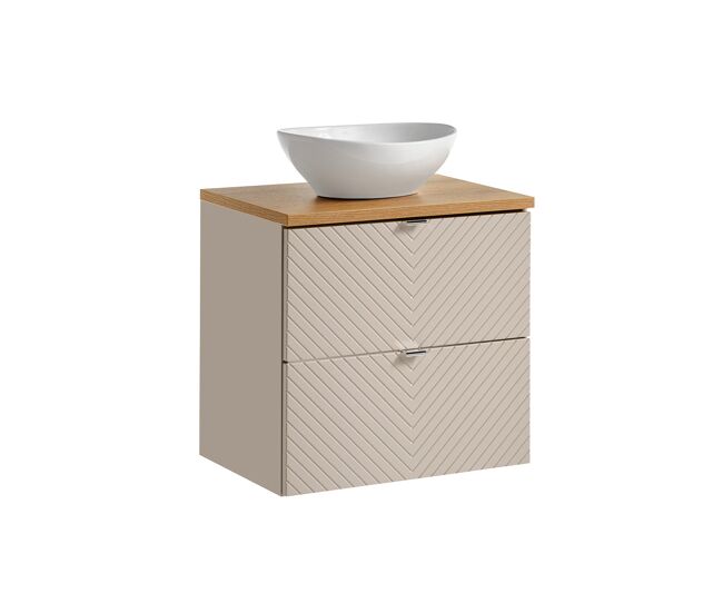 Mueble lavabo individual 60cm Manoa Cachemira y madera