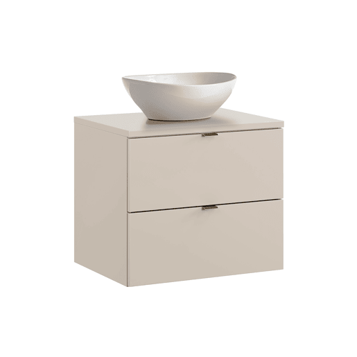 Conjunto de toucador e pedestal individual Azel Cachemire 60cm