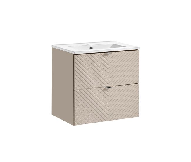 Mueble lavabo individual encastrado 60cm Manoa Cachemira