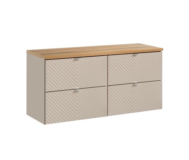 Mueble bajo lavabo 120cm encimera manoa cachemira y madera