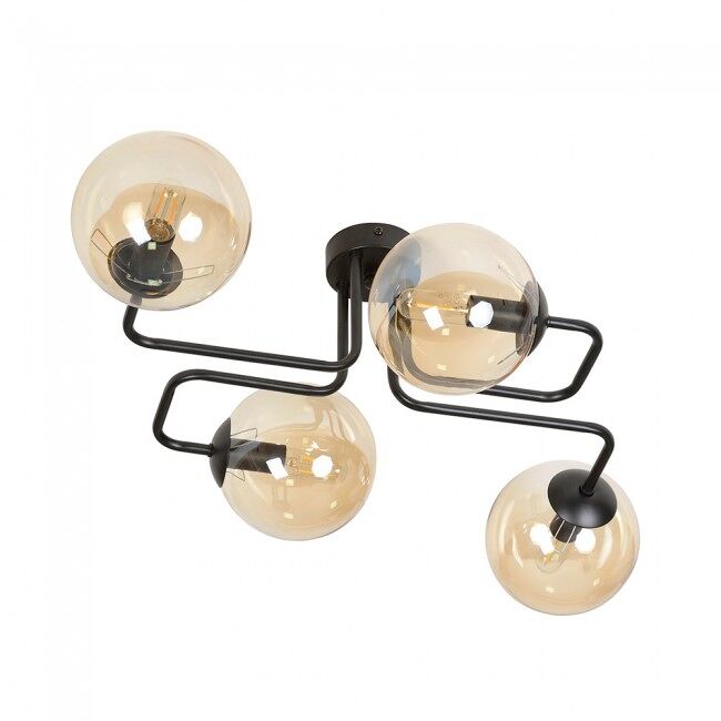 Plafón de techo Vesta (4 luces) Cristal - Metal Moderno