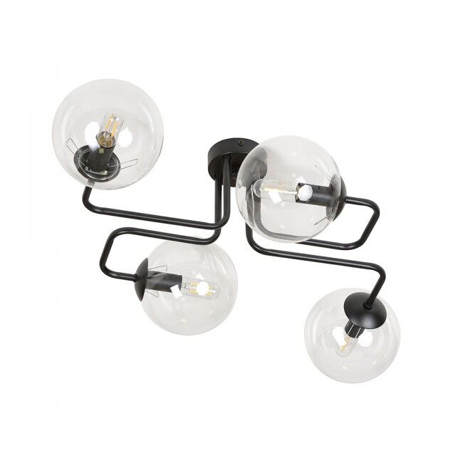Plafón de techo vesta transparente 4 luces marca wonderlamp