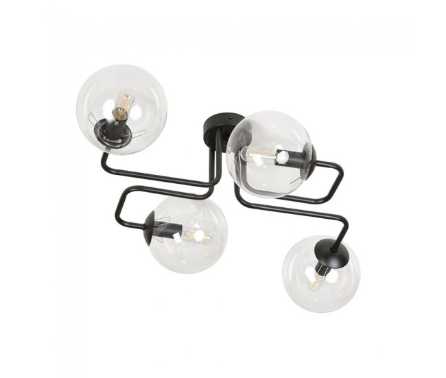 Plafón de techo vesta transparente 4 luces marca wonderlamp
