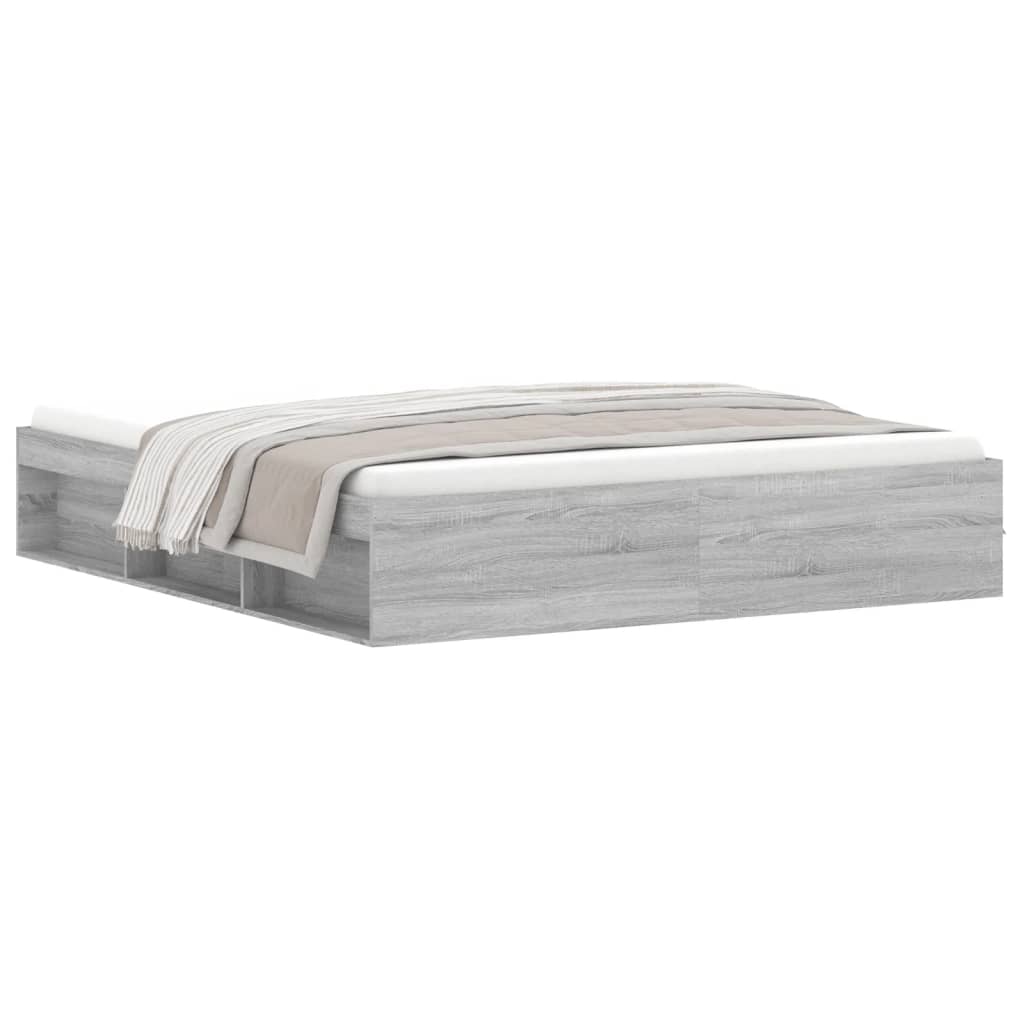 Estructura de cama gris sonoma 180x200 cm