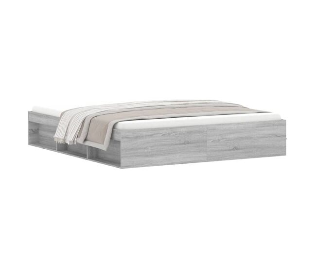Estructura de cama gris sonoma 180x200 cm