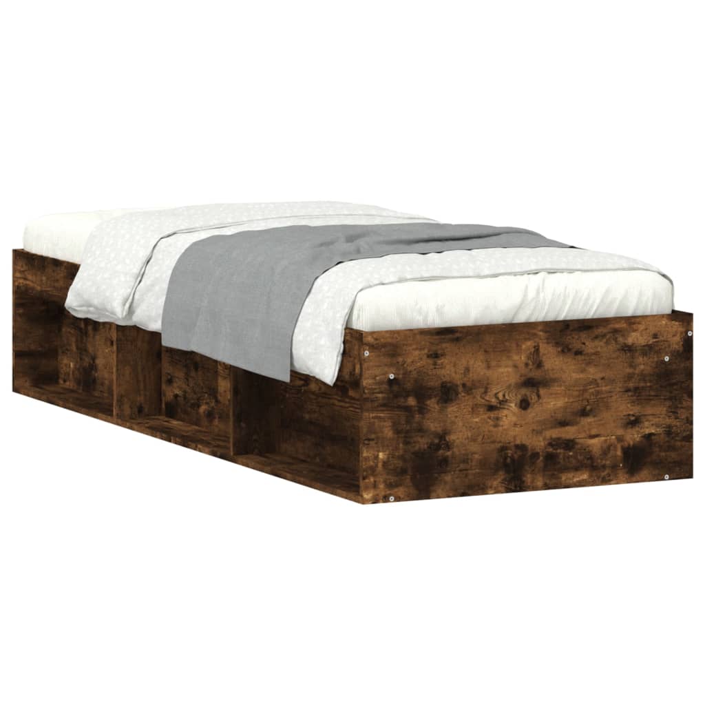 Estructura de cama 75x190 Marrón