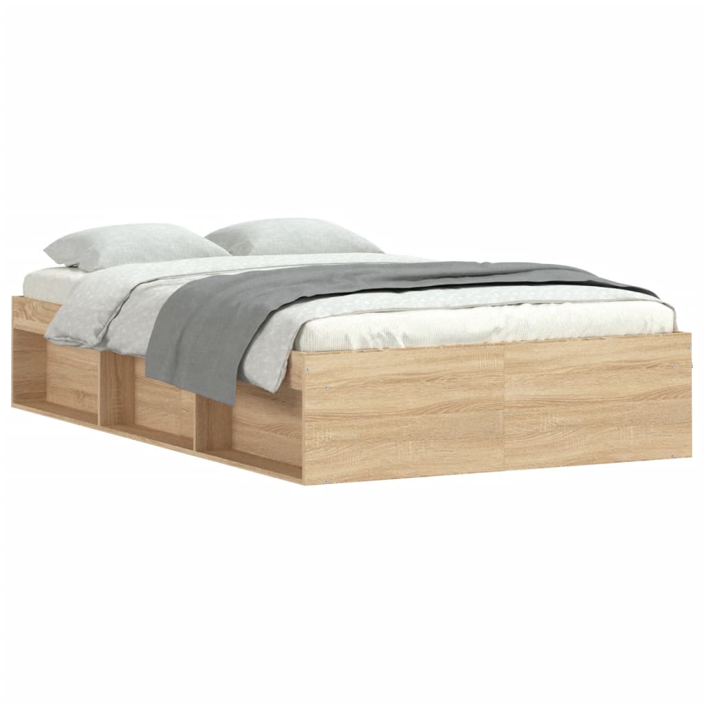 Estructura de cama roble sonoma 120x190 cm
