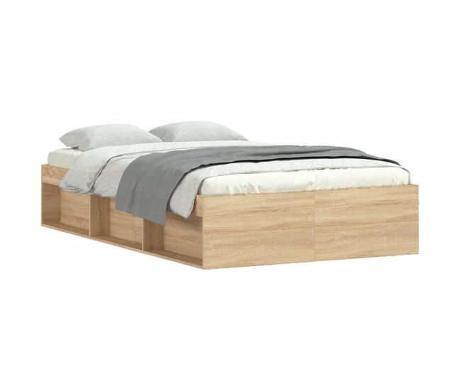 Estructura de cama roble sonoma 120x190 cm