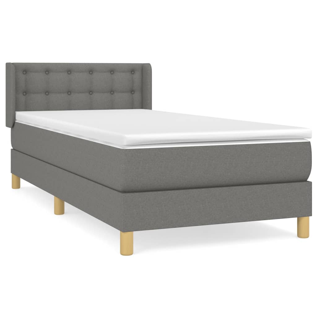 Cama box spring 90x200 Gris Oscuro