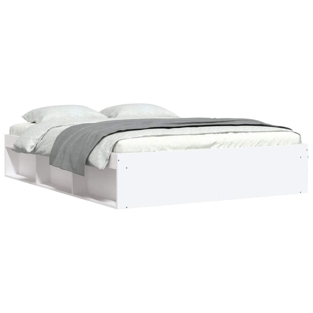 Estructura de cama blanca 140x190 cm
