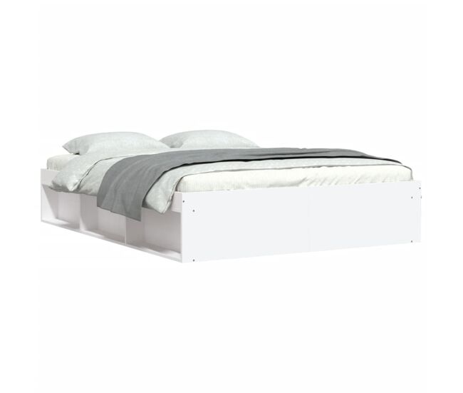 Estructura de cama blanca 140x190 cm