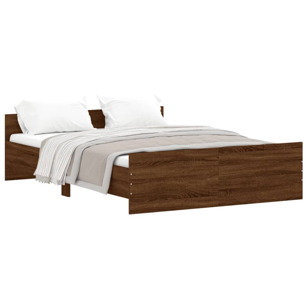 Estructura de cama 140x190 Madera Oscura