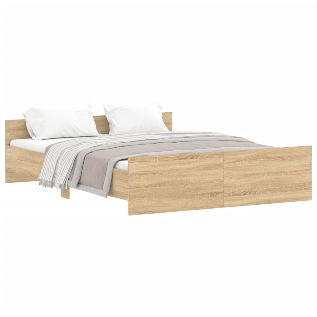 Estructura de cama 150x200 Roble