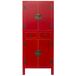 Armario de madera, 2 cajones y 4 puertas Armario de madera, 2 cajones y 4 puertas Rojo