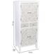 Armario de madera de 2 cajones y 4 puertas Armario de madera de 2 cajones y 4 puertas Blanco