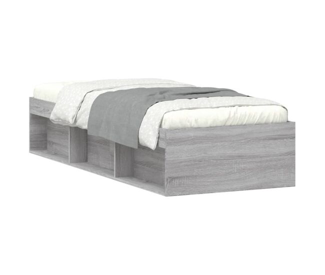 Estructura de cama gris sonoma 75x190 cm