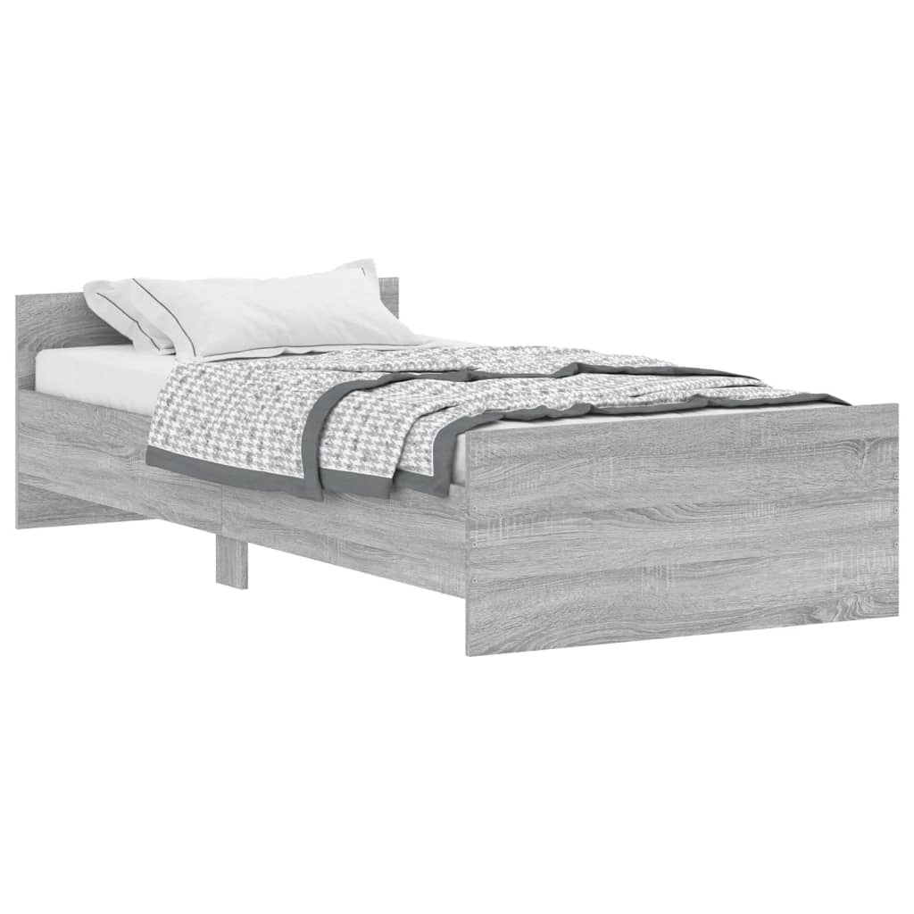 Estructura de cama 90x190 Gris/ Madera