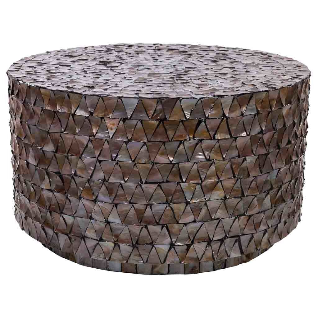 Mesa de centro de madera y madreperla