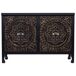 Aparador de madera de 4 puertas Aparador de madera de 4 puertas Negro