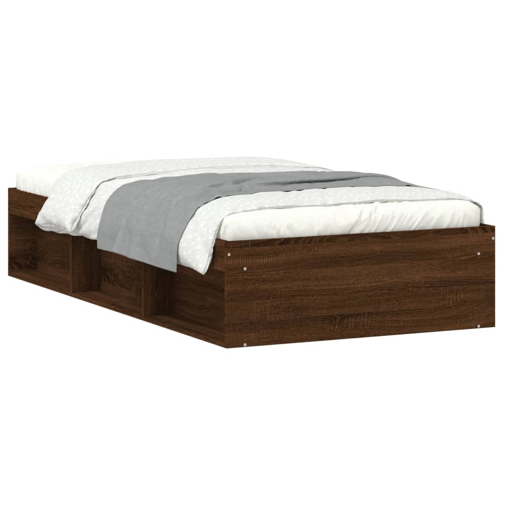 Estructura de cama 90x200 Madera Oscura