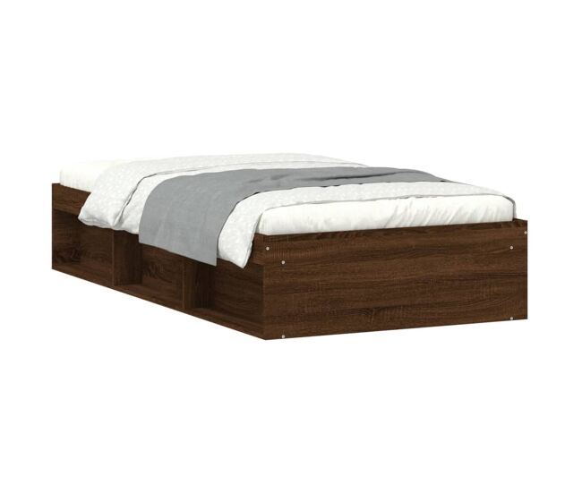 Estructura de cama roble marrón 90x200 cm