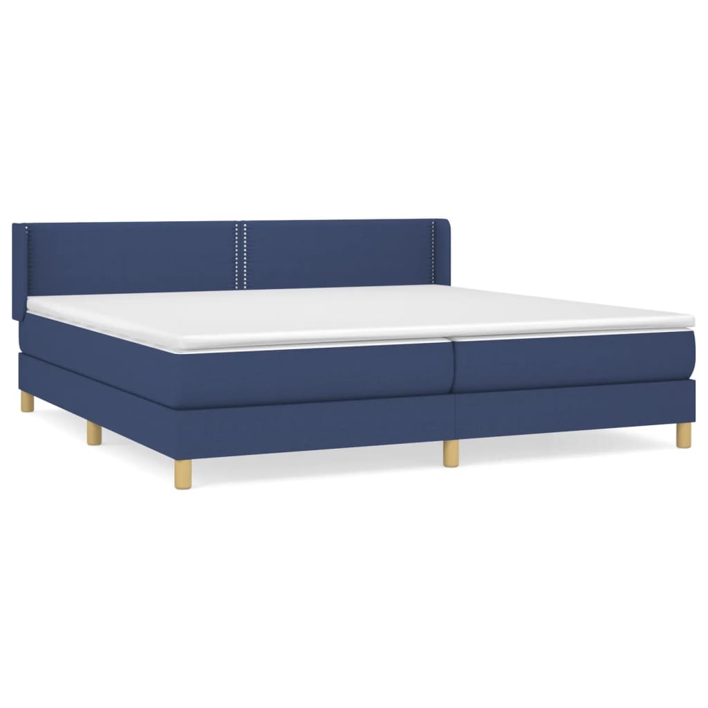 Cama box spring 200x200 Azul