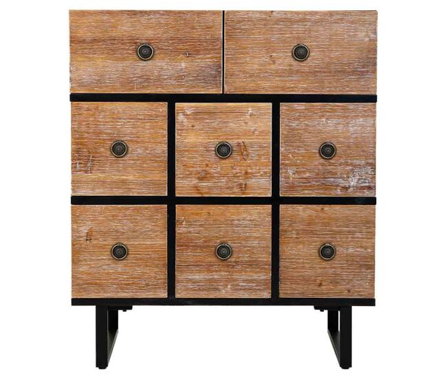 Comoda de madera con 8 cajones 76x40x90