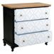 Comoda de madera con 3 cajones Comoda de madera con 3 cajones Blanco