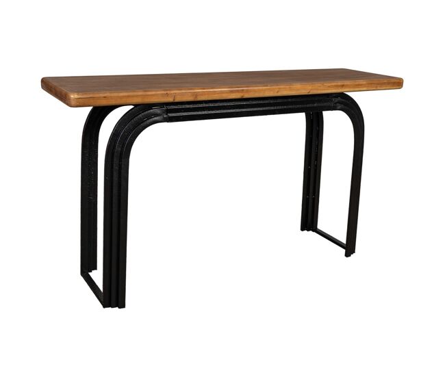 Recibidor de madera negro Con dimensiones 140x40x78h cm