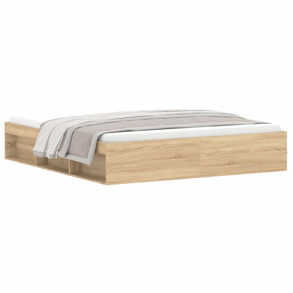 Estructura de cama roble sonoma 180x200 cm