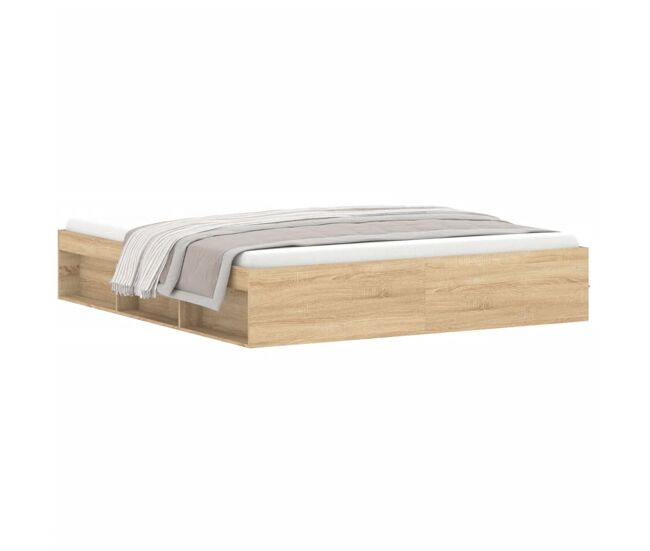 Estructura de cama roble sonoma 180x200 cm