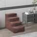 Escalera para Mascota Aglomerado de Madera, Poliéster PawHut Escalera para Mascota Aglomerado de Madera, Poliéster PawHut Marrón