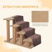 Escalera para Mascota Aglomerado de Madera, Poliéster PawHut Escalera para Mascota Aglomerado de Madera, Poliéster PawHut Marrón