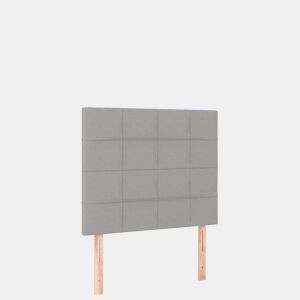 vidaXL Cabeceira cama c luzes LED tecido 90x5x118128cm cinza-claro