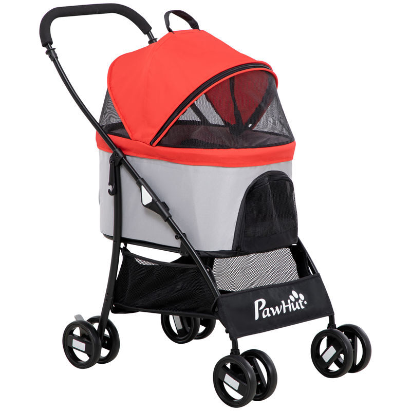 Cochecito para Mascotas Tela Oxford, Acero PawHut