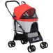 Cochecito para Mascota Tela Oxford, Acero PawHut Cochecito para Mascota Tela Oxford, Acero PawHut Rojo
