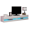 Gabinete de TV moderno Nyana Home | Com luz LED integrada | Design flutuante e elegante | Amplo armazenamento | Medidas: 180x30x40cm | Branco