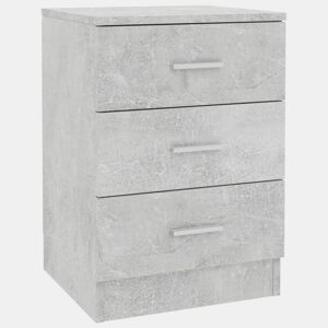 vidaXL Mesa de cabeceira derivados de madeira cinzento cimento