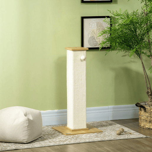 PawHut Poste Arranhador para Gatos Arranhador para Gatos de 80cm Árvore Arranhador para Gatos com Poste de Sisal e Bola Suspensa para Interior 38x38x80cm Carvalho PawHut Poste Arranhador para Gatos Arranhador para Gatos de 80cm Árvore Arranhador para Gatos com Poste de Sisal e Bola Suspensa para Interior 38x38x80cm Carvalho
