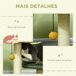 Árbol para Gato Aglomerado de Madera, Felpa, Sisal PawHut Árbol para Gato Aglomerado de Madera, Felpa, Sisal PawHut Multicolor