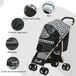 Carrito para Perro Acero, Tela Oxford PawHut Carrito para Perro Acero, Tela Oxford PawHut Negro