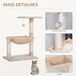 Árbol para Gato Tablero madera aglomerado, felpa corta, sisal; Árbol para Gato Tablero madera aglomerado, felpa corta, sisal; Beige