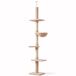 Árbol para Gato Aglomerado de Madera, Felpa, Sisal y PVC PawHut Árbol para Gato Aglomerado de Madera, Felpa, Sisal y PVC PawHut Crudo